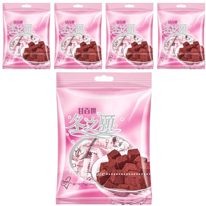 KAISER 甘百世 冬之願巧克力, 70g, 5袋
