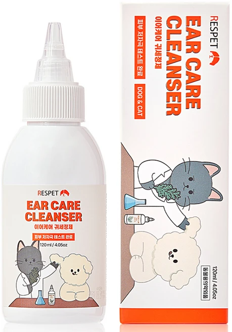 리스펫랩 반려동물 편백수 이어케어 귀세정제, 120ml, 1개 - 쿠팡