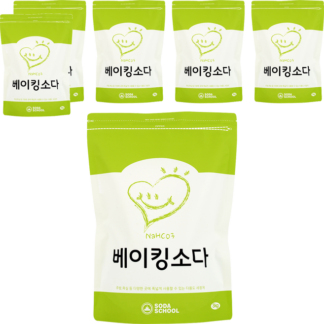소다스쿨 베이킹소다, 3kg, 6개
