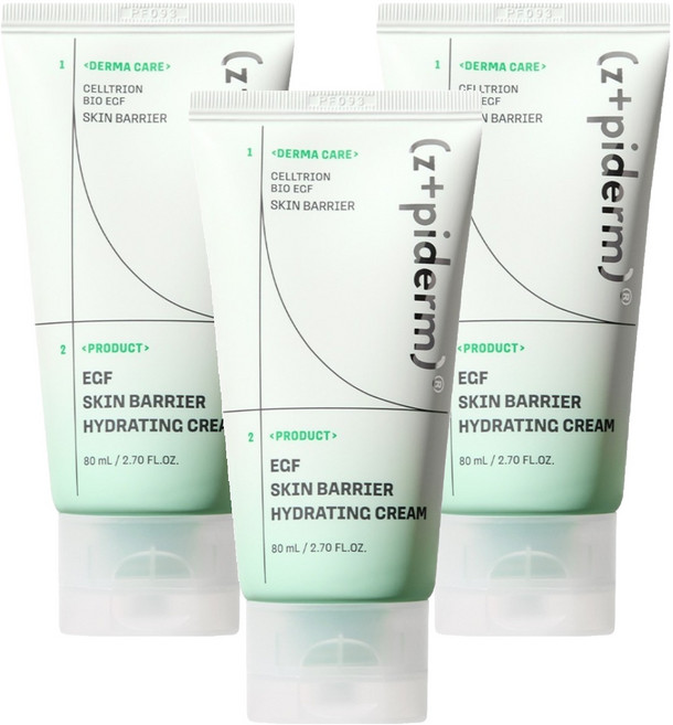 지피덤 EGF 스킨베리어 하이드레이팅 크림, 3개, 80ml