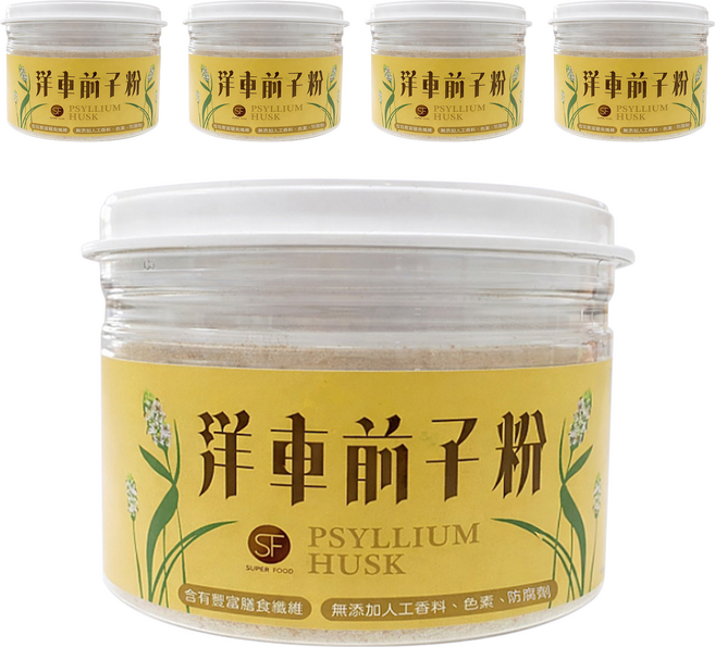 SUPER FOOD 洋車前子粉, 100g, 5個