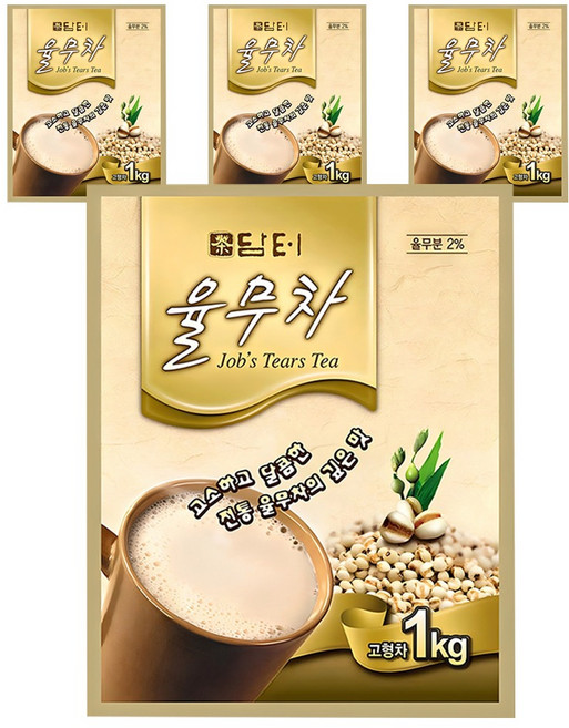 담터 율무차 자판기용, 1kg, 1개입, 4개