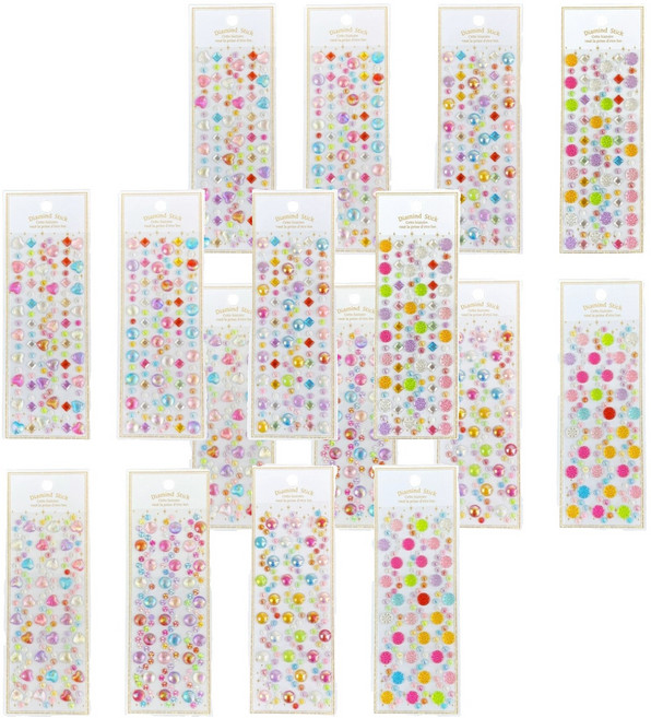 심사장홈 다꾸 다이어리 탑로더 꾸미기 보석 스티커 8종 세트, 랜덤발송, 2세트