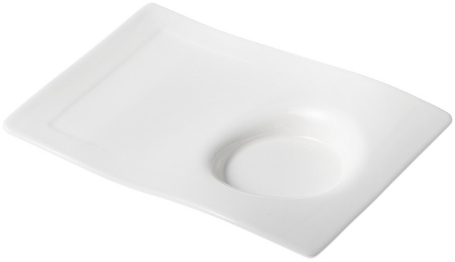 빌레로이앤보흐 뉴웨이브 까페파티접시20*14cm, 화이트, 1개