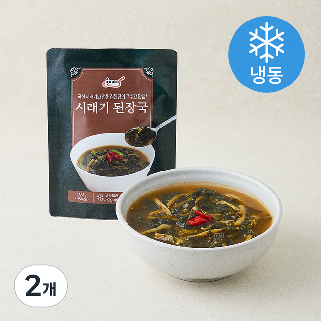 욱이네 시래기 된장국 (냉동), 500g, 2개