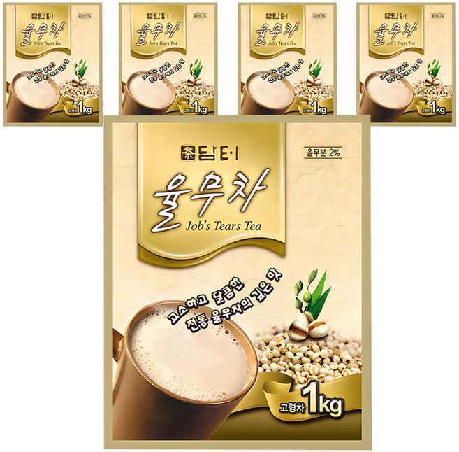 담터 율무차 자판기용, 1kg, 1개입, 5개