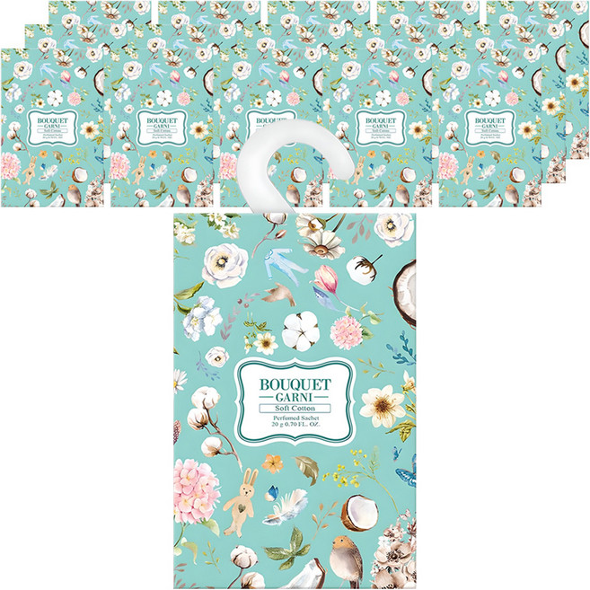 부케가르니 퍼퓸드 샤쉐 옷장방향제 본품, 20g, 16개, 소프트코튼