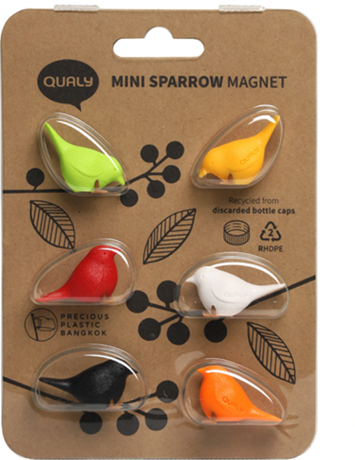 QUALy MINI SPARROW MAGNET 迷你雀兒磁鐵, 繽紛