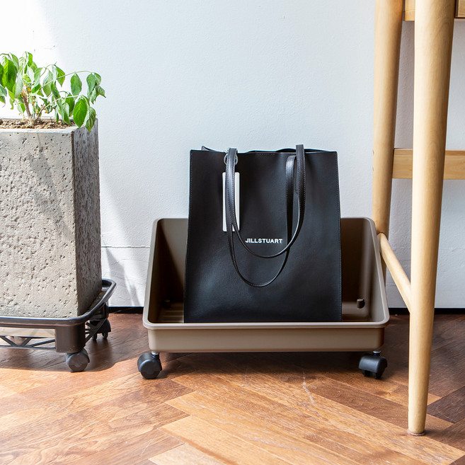 플라팜 책상 아래 가방 정리함, 브라운, 1개