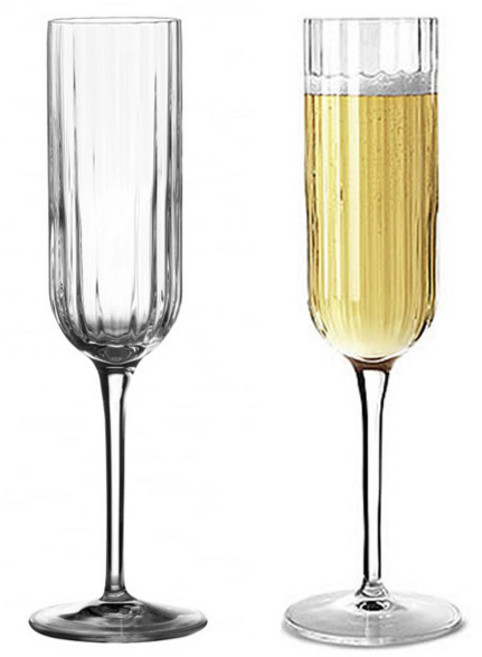 루이지보르미올리 Luigi Bach 크리스탈 샴페인잔, 210ml, 2개입