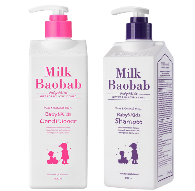 밀크바오밥 베이비 앤 키즈 샴푸 500ml 1p + 컨디셔너 500ml 1p, 1세트