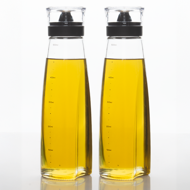 시노글라스 오일병 블랙, 500ml, 2개