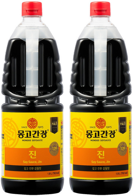 몽고식품 마산 몽고 진간장, 1.8L, 2개