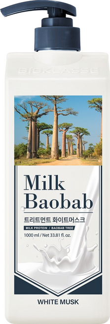 밀크바오밥 헤어트리트먼트 화이트머스크향, 1L, 1개