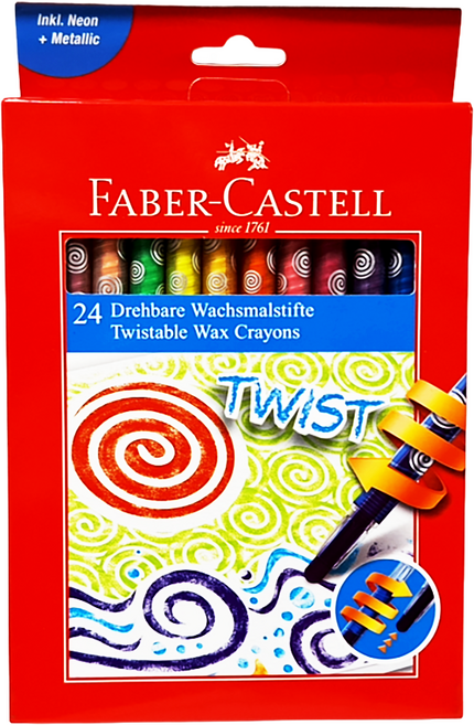 FABER-CASTELL 輝柏 #120004 旋轉蠟筆, 24色, 1組
