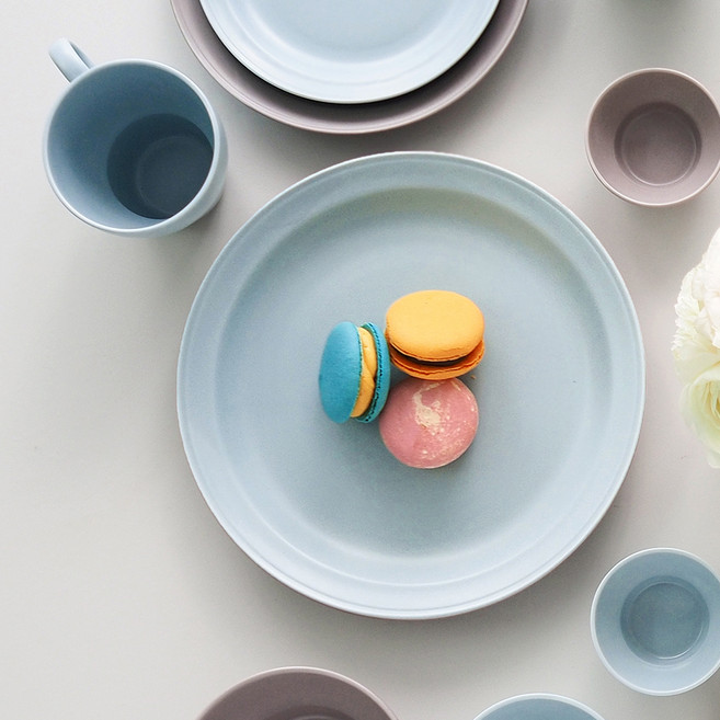 보울보울 국산 볼볼빈티지 디너 플레이트, 스카이블루, 1개