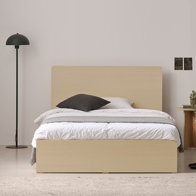 웰퍼니쳐 레포 헤드 3단 수납형 침대프레임 + 이즈코어 앤드리스 매트리스 세트 방문설치, 우드