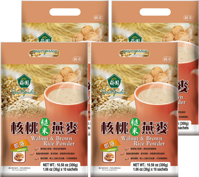 薌園 核桃糙米燕麥, 300g, 4袋