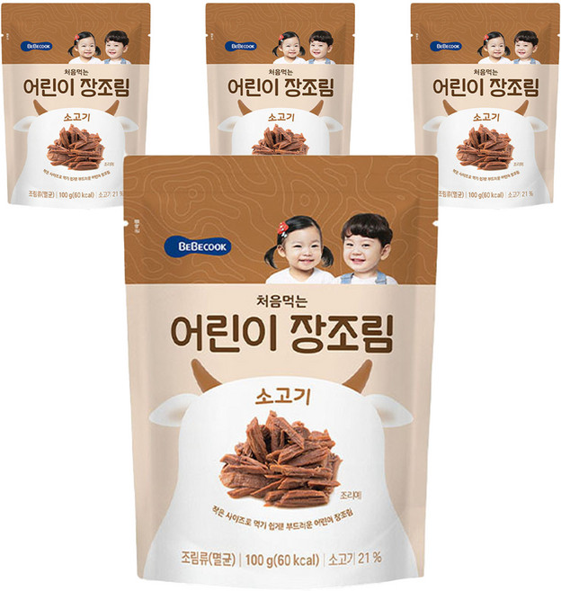 베베쿡 처음먹는 어린이 장조림, 100g, 4개