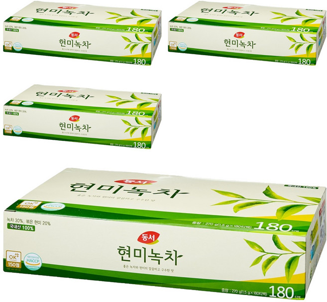 동서 현미녹차, 1.5g, 180개입, 4개