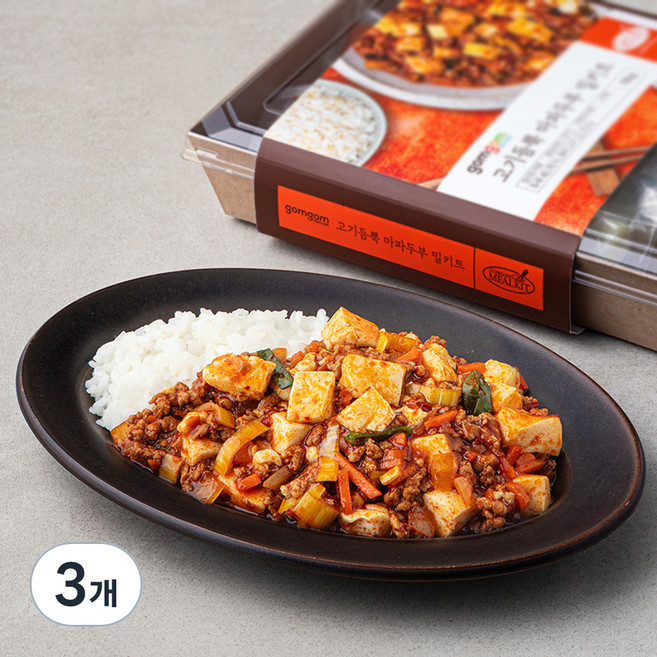 곰곰 고기듬뿍 마파두부 밀키트, 736g, 3개