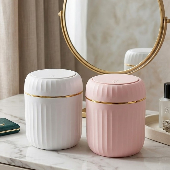 하봉하봉 원터치 미니 휴지통, 화이트, 2개