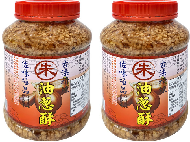朱記食品 油蔥酥, 600g, 2瓶