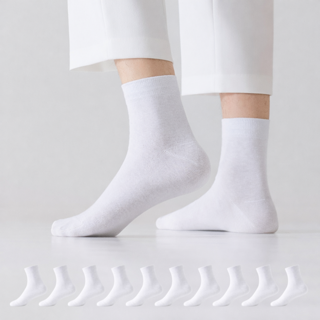 다온셀렉트 무지 중목 양말 10켤레