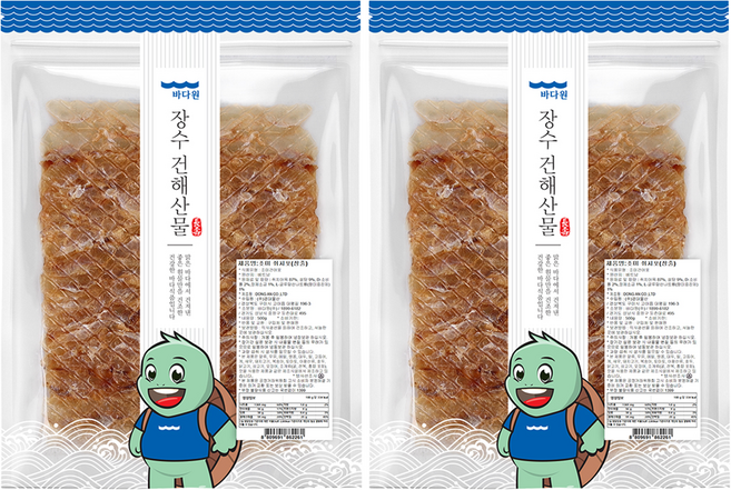 바다원 장줄쥐포, 500g, 2개