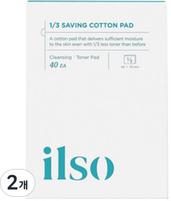 일소 1/3 세이빙 코튼 패드, 40개입, 2개