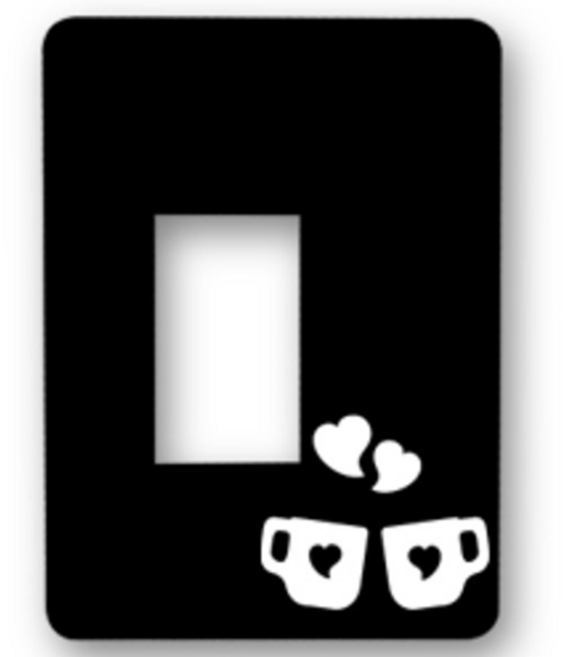 홈코코 덮개형스위치커버 러브커피, 블랙