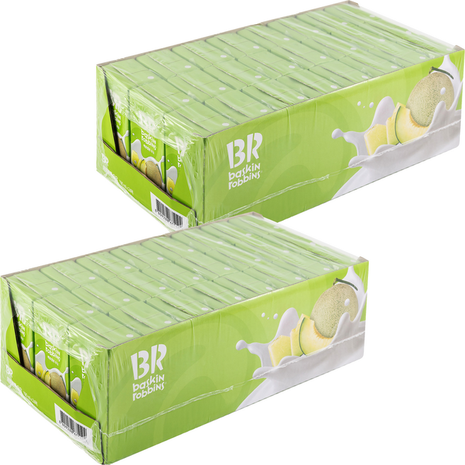 배스킨라빈스 메롱멜론 우유, 190ml, 48개