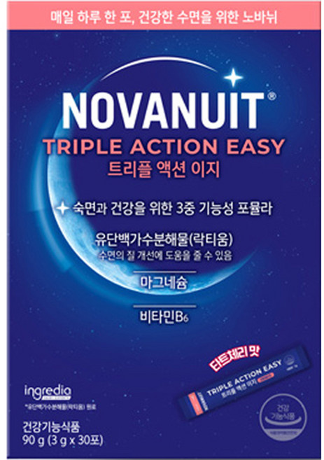노바뉘 트리플 액션 이지 타트체리맛 30p, 90g, 1개