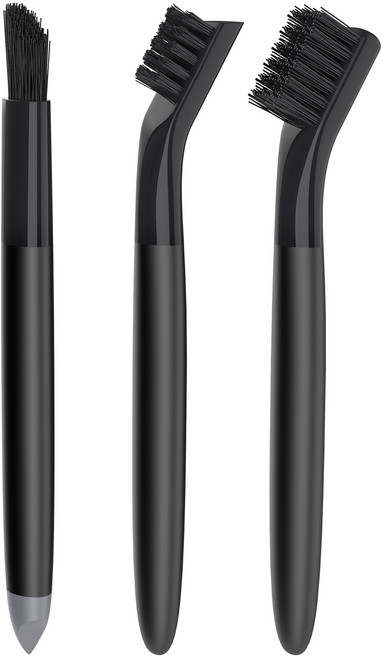 미스터시가 다용도 틈새 미세 청소 브러쉬 3종 세트, 블랙, 1세트