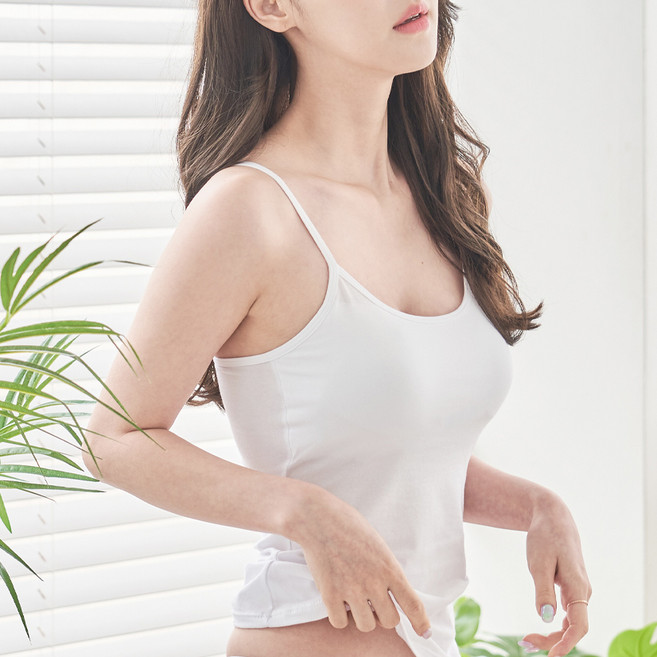 디에스도씨 여성용 통기성 면 끈 나시 3p