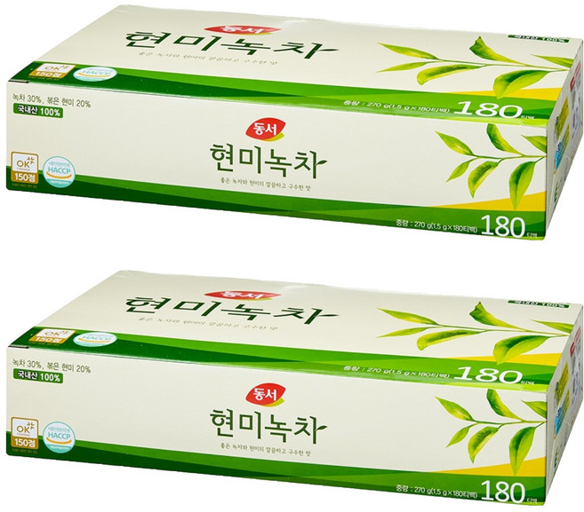 동서 현미녹차, 1.5g, 180개입, 2개