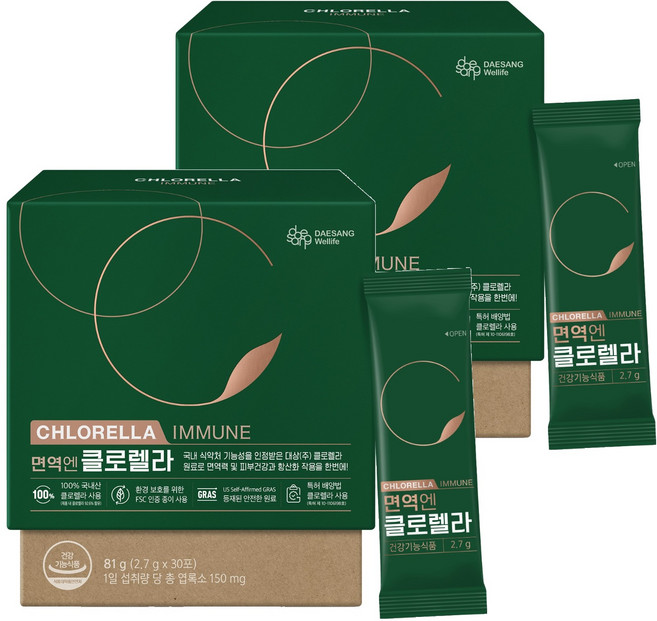 DAESANG Wellife 綠球藻萃取隨身包, 81g, 2盒