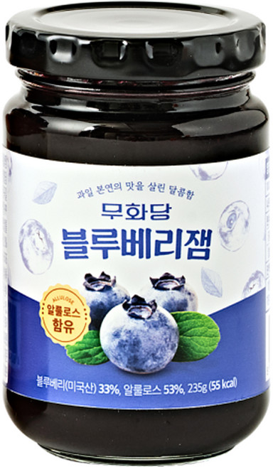 무화당 알룰로스 블루베리잼, 1개, 235g