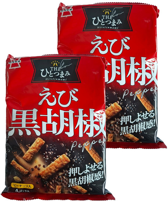 岩塚製菓 米果 黑胡椒蝦風味, 80g, 2包