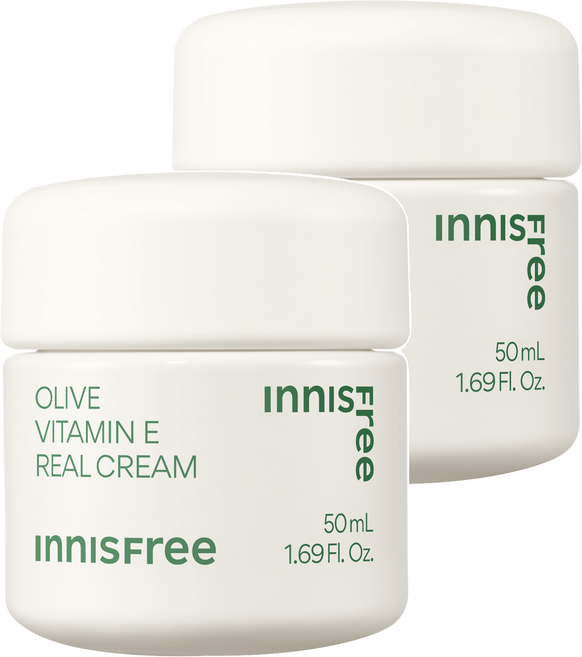 INNISFREE 橄欖維他命E保濕霜, 50ml, 2罐