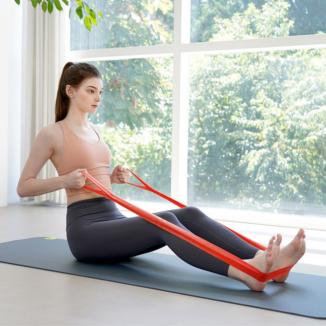 세라밴드 CLX 단계별 탄성저항 루프형 밴드 + 운동매뉴얼, 레드(2단계), 1개