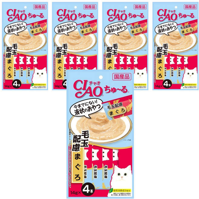 INABA CIAO 啾嚕 肉泥, 鮪魚, 56g, 5袋