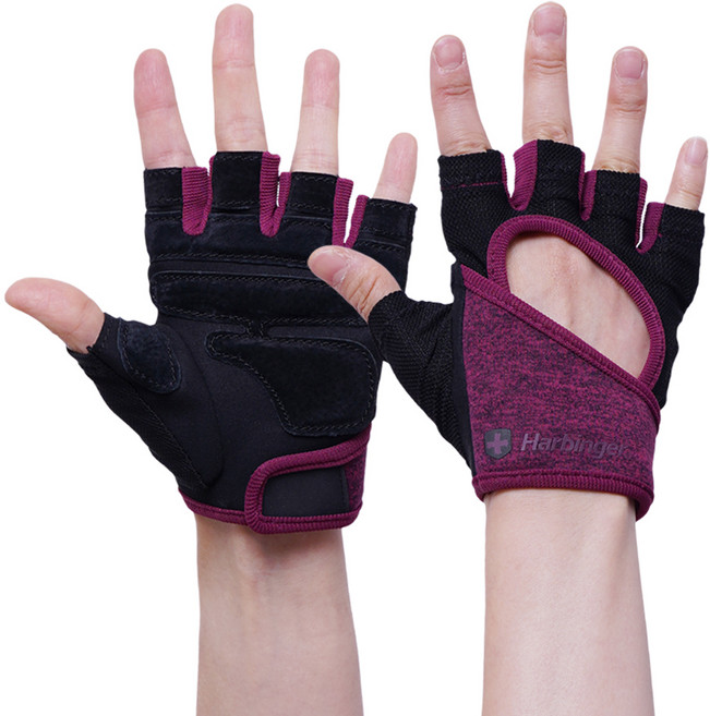 하빈져 플렉스핏 글러브 여성용 헬스 장갑 양손세트, 메를로