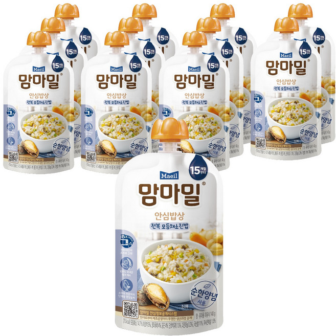 Mammameal 安心餐桌調理包副食品, 鮑魚綜合蔬菜紫米飯, 140g, 12個