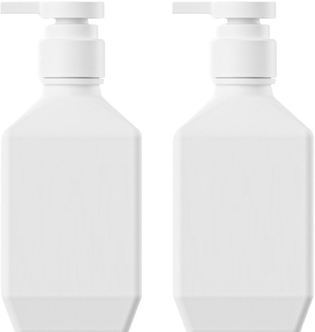 뉴앤룩 폴리 샴푸 바디워시 리필용기 400ml, 화이트, 2개