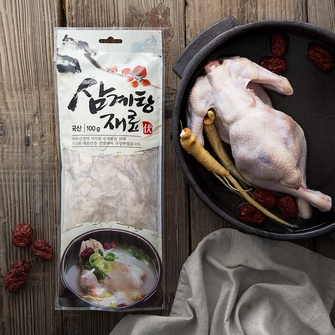 몸에조화 삼계탕재료, 100g, 1개 - 쿠팡
