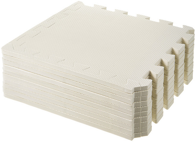 코멧 펫 반려동물 퍼즐 매트 32.5x32.5cm, 화이트, 1세트, 10개