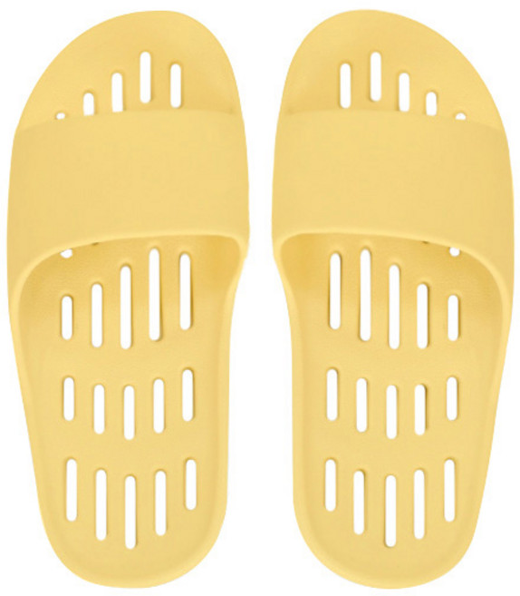 샤바스 국내산 부드러운 플랫 물빠짐 욕실화, 버터, 1개