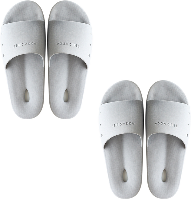 더자카 모던 호텔식 기능성 욕실화, 그레이, 2세트