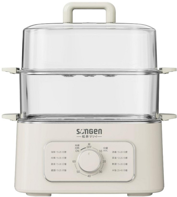 SOnGEn 松井 多功能雙層蒸煮鍋/電火鍋/電蒸鍋/美食鍋/料理鍋 282 x 264 x 305mm 1.8kg, SG-1011MS W